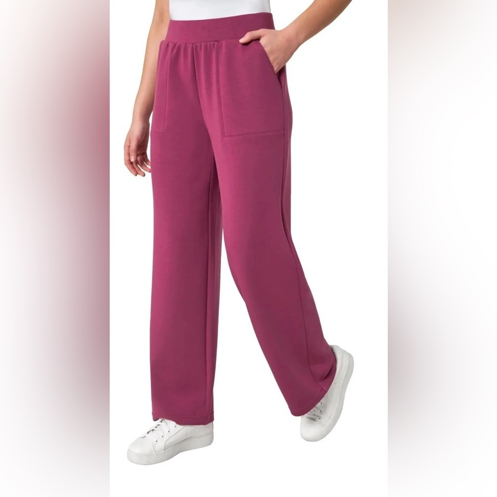 NWT Mondetta Women's Ultra-Soft Wide Leg Pant - Raspberry M - Picture 1 of 4